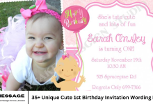 35+ Unique Cute 1st Birthday Invitation Wording Ideas