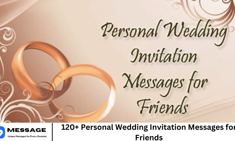 120+ Personal Wedding Invitation Messages for Friends